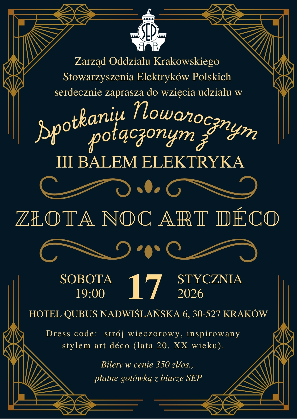 Zapraszamy na Spotkanie Noworoczne połączone z III Balem Elektryka!